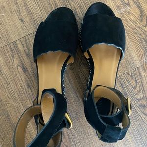 See by Chloé Embroidered suede sandals - Size 7